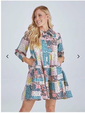 SimplySouthern Allie Quilted Pattern Dress size M